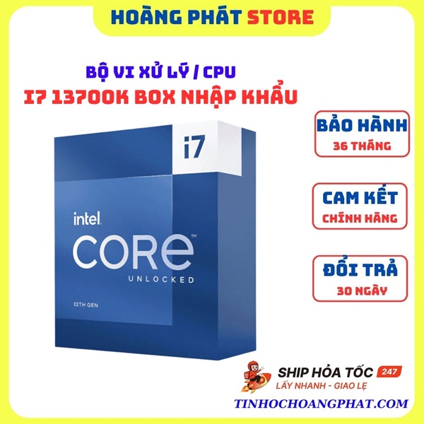 Bộ xử lý Intel® Core™ i7-13700K ; Box Nhập Khẩu